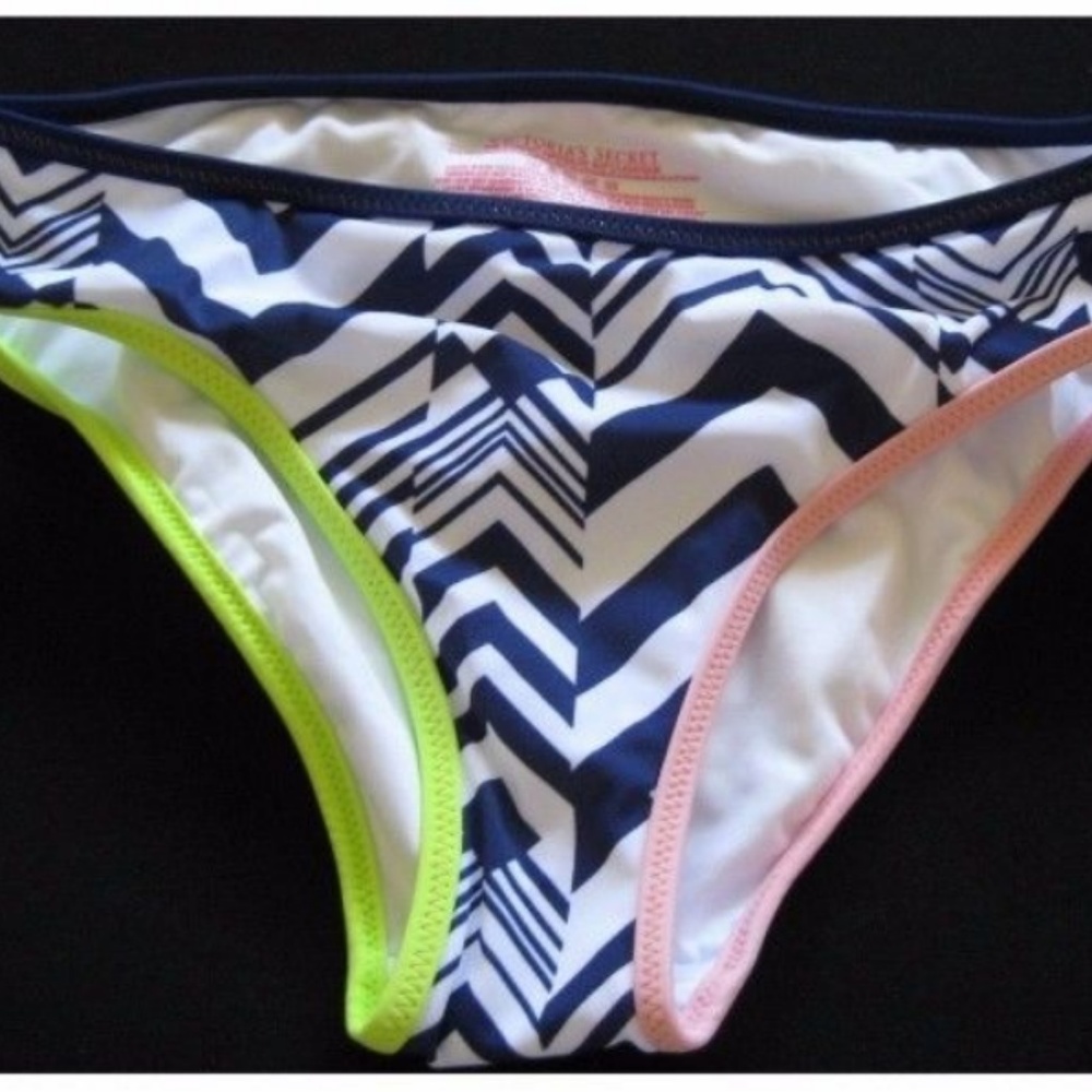 VS Classic Hipster Bikini Bottom Swim Ink Blot Geo